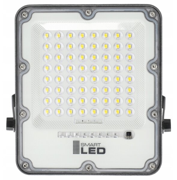LED димируем соларен прожектор LED/50W/3,2V 5000K 6000 mAh IP65 черен + ДУ
