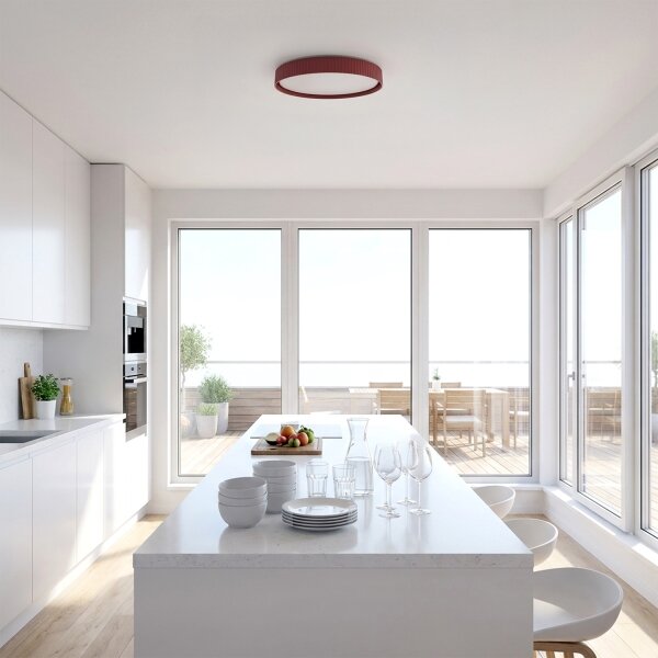 BRILAGI-LED Димируема таванна лампа LUCIA LED/60W/230V Ø 59 см червена+ДУ