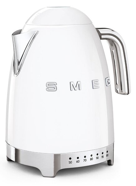 Бяла електрическа кана от неръждаема стомана 1,7 l Retro Style – SMEG