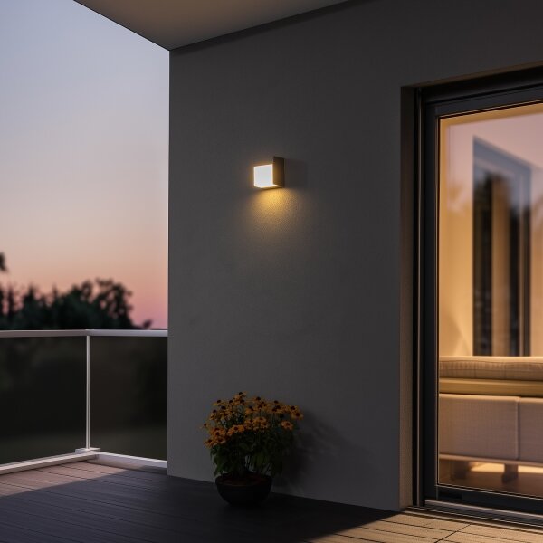 Brilagi - LED Екстериорен аплик TERNI LED/12W/230V сив IP44