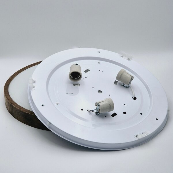 Brilagi - LED таванно осветително тяло CARVALHO SLIM 3xE27/60W/230V, дъб/орех, Ø