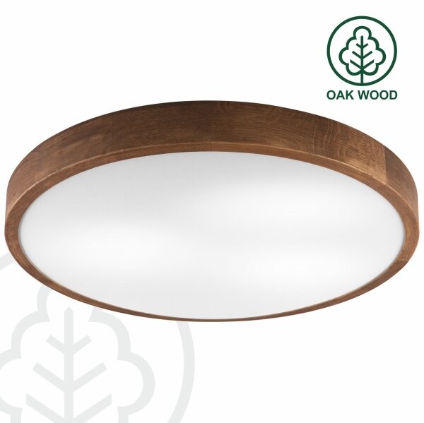 Brilagi - LED таванно осветително CARVALHO SLIM 3xE27/60W/230V дъб череша Ø47 см