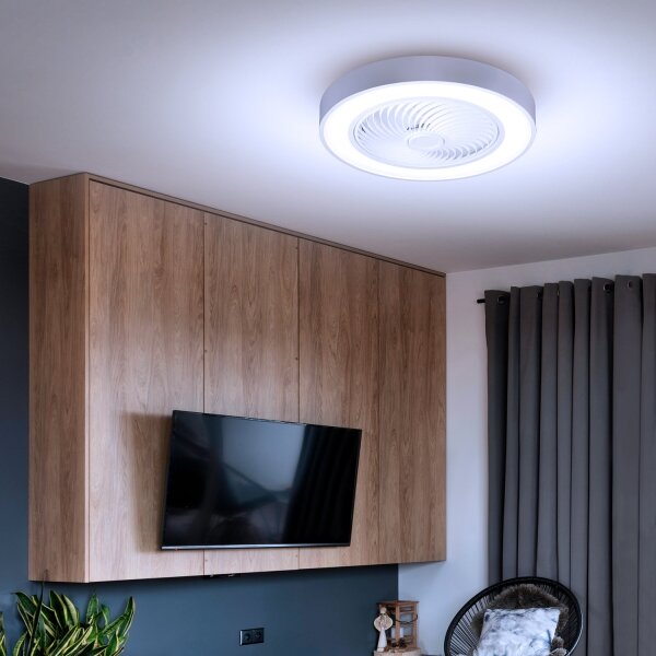 Brilagi-LED Димируемо осветително тяло с вентилатор LED/30W/230V 3000-6500K бяло+ДУ