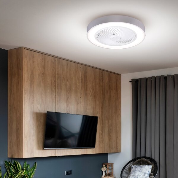 Brilagi-LED Димируемо осветително тяло с вентилатор LED/30W/230V 3000-6500K бяло+ДУ