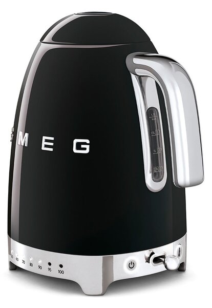 Черна електрическа кана от неръждаема стомана 1,7 l Retro Style – SMEG