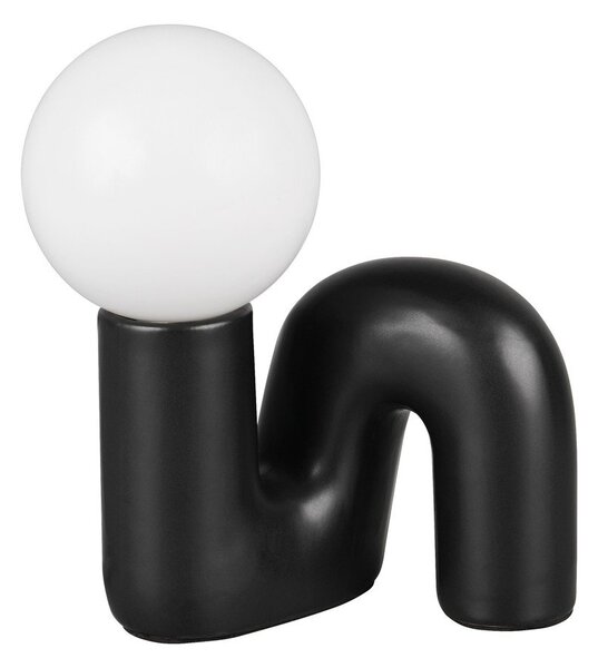 Черна керамична настолна лампа (височина 21,5 cm) Quinn – Reality