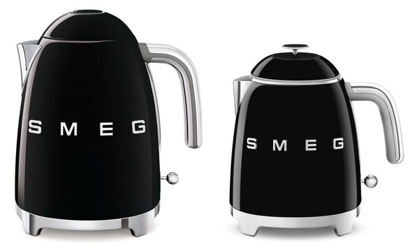 Черна електрическа кана от неръждаема стомана 800 ml Retro Style – SMEG