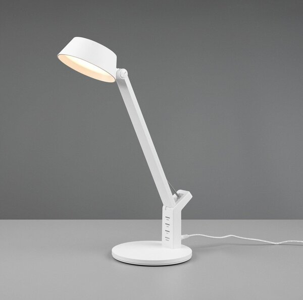 LED затъмняваща се настолна лампа в матово бял цвят (височина 40 cm) Ava – Trio