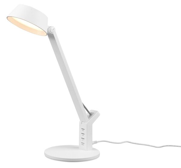 LED затъмняваща се настолна лампа в матово бял цвят (височина 40 cm) Ava – Trio