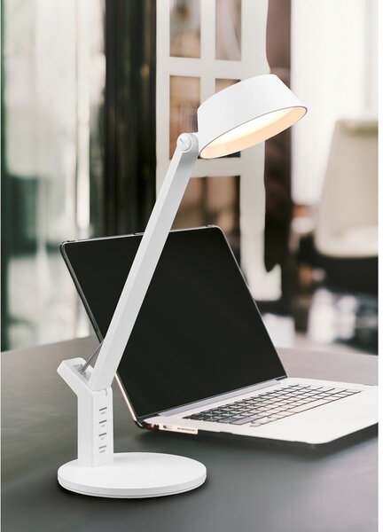 LED затъмняваща се настолна лампа в матово бял цвят (височина 40 cm) Ava – Trio