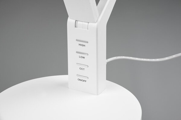 LED затъмняваща се настолна лампа в матово бял цвят (височина 40 cm) Ava – Trio