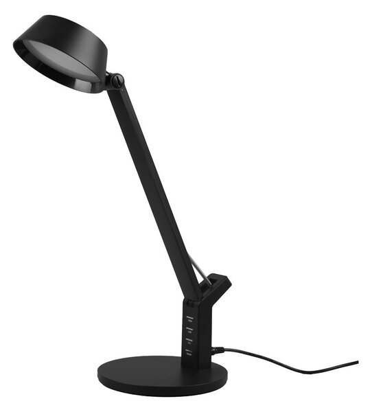 Матово черно LED затъмняваща се настолна лампа (височина 40 cm) Ava – Trio