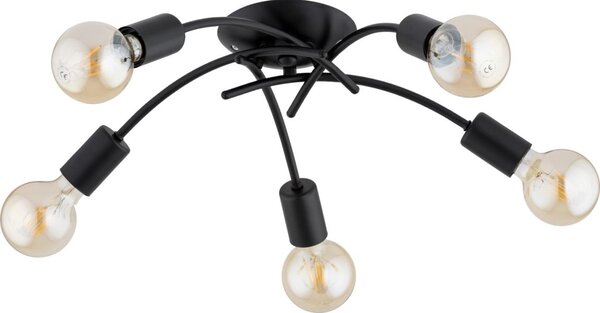 Плафон TORIZO 5xE27/15W/230V черен