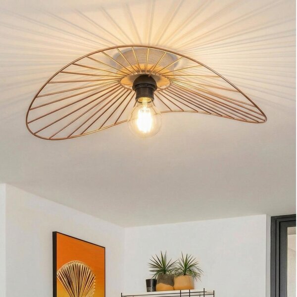Brilagi - LED повърхностно монтиран полилей CERIA WIRE 1xE27/40W/230V 40x56 cm бронз/дъб