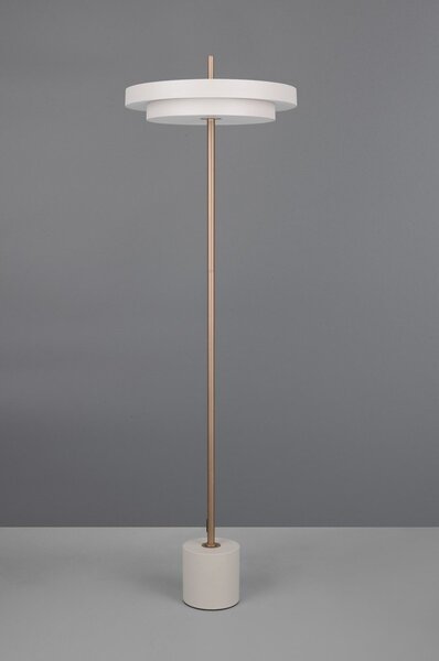 LED затъмняваща се подова лампа в цвят слонова кост (височина 138 cm) Keaton – Trio