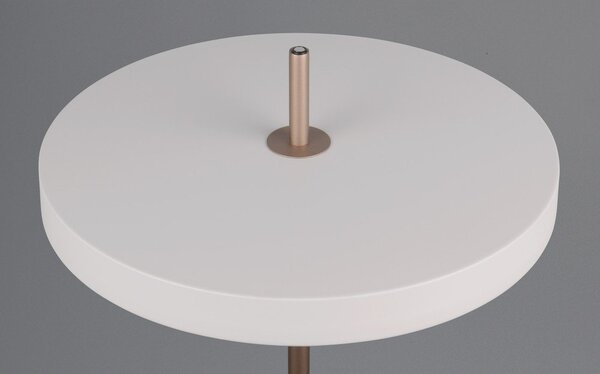 LED затъмняваща се подова лампа в цвят слонова кост (височина 138 cm) Keaton – Trio