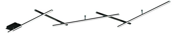 Матово черно LED затъмняващо се осветително тяло за таван 50x245 cm Indira – Trio
