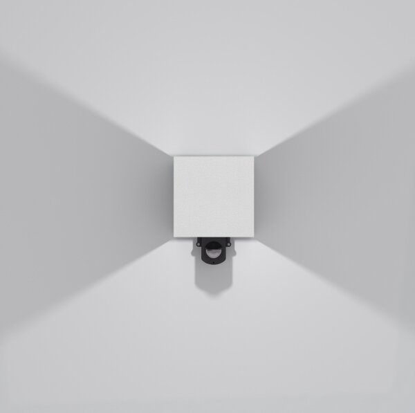 Brilagi - LED външно стенно осветително тяло със сензор CUBE LED/6W/230V сиво IP65
