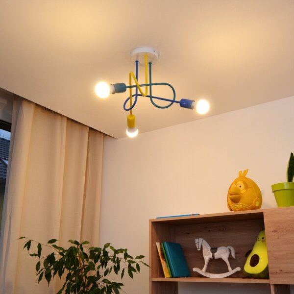 LED детски плафониер OXFORD 3xE27/15W/230V