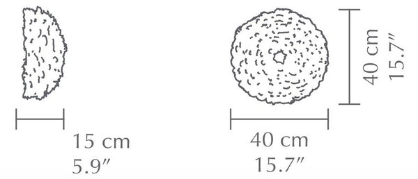 Бяла стенна лампа ø 45 cm Eos Up – UMAGE