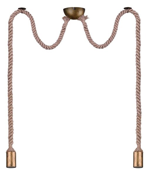 Висящо осветително тяло в месингов цвят ø 12 cm Rope – Trio