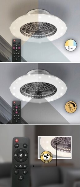 Rabalux - LED Димируема лампа с вентилатор LED/30W/230V + д.у
