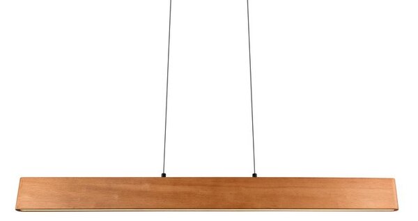LED висящо осветително тяло в естествен цвят с дървен абажур Edgewood – Trio