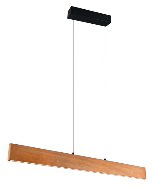 LED висящо осветително тяло в естествен цвят с дървен абажур Edgewood – Trio
