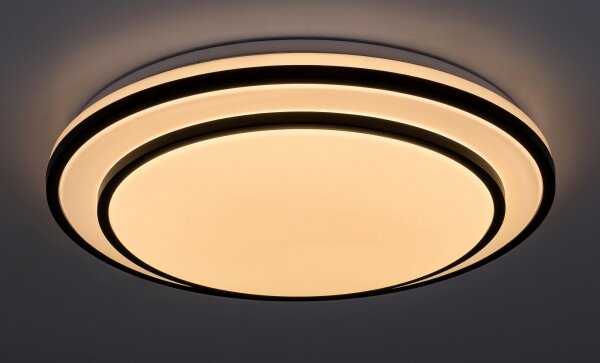 Rabalux 2130 - LED димируемо таванно осветително тяло LUPITA LED/40W/230V черно + дистанционно управление