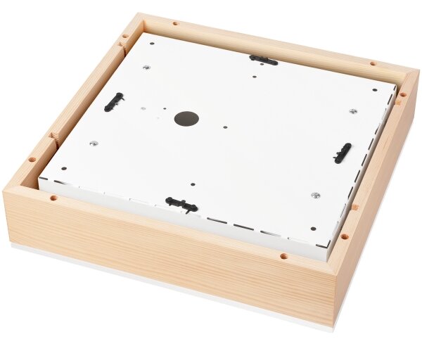 Плафон NATURAL SQUARE 4xE27/15W/230V 39x39 см бор/бял