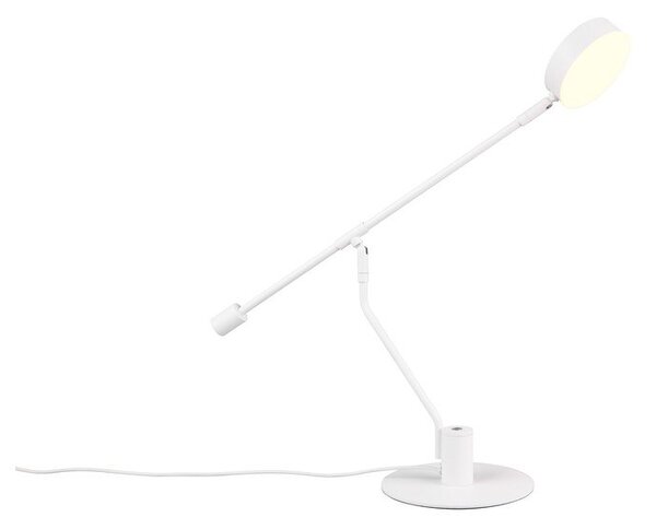 LED настолна лампа с огъваща се структура в матово бял цвят (височина 64 cm) Manduro – Trio