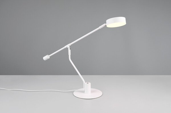 LED настолна лампа с огъваща се структура в матово бял цвят (височина 64 cm) Manduro – Trio