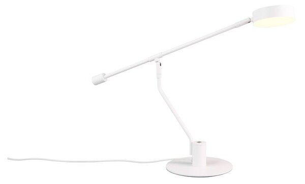 LED настолна лампа с огъваща се структура в матово бял цвят (височина 64 cm) Manduro – Trio