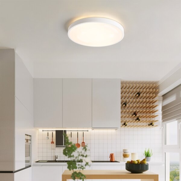 Brilagi - LED димируемо осветително тяло GLASS POOL DOUBLE LED/48W/230V 40 см бяло + дистанционно управление