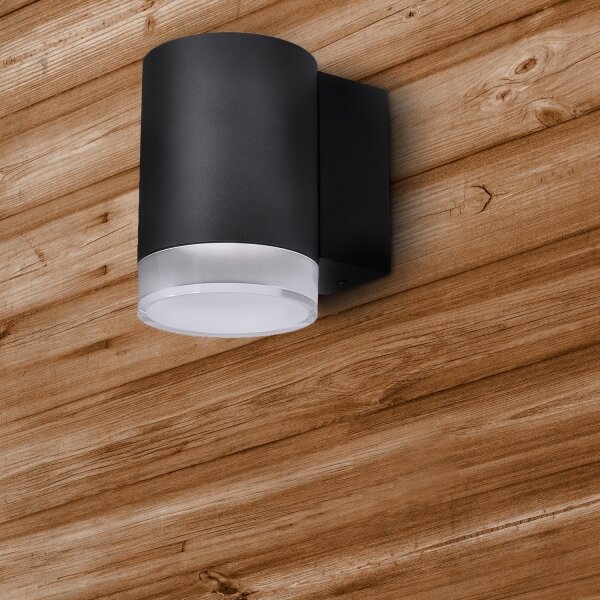 Brilagi - LED RGBW външно стеново осветително тяло MATERA 1xGU10/4,8W/230V черно IP54