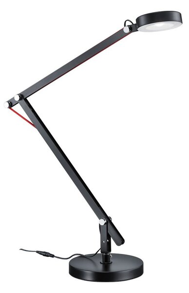 Черна LED настолна лампа с огъваща се структура (височина 90 cm) Amsterdam – Trio