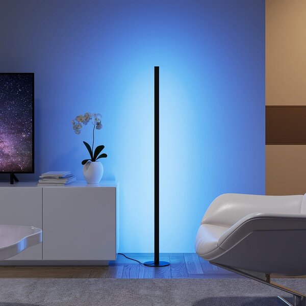 Черна LED подова лампа (височина 110 cm) Tendo – Reality