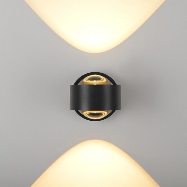 Schöner Wohnen 19331-18 - LED стенно осветително тяло CHIA 2xLED/2W/230V черно