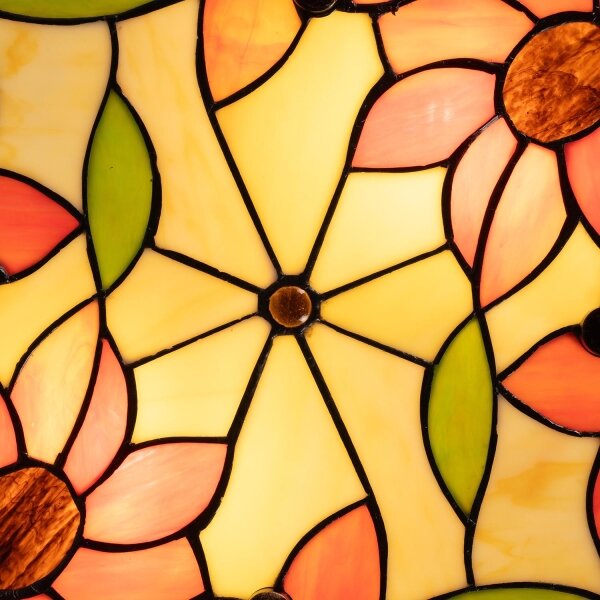 Brilagi - Tiffany витражен плафон SUNFLOWER 3xE27/60W/230V Ø 40 см