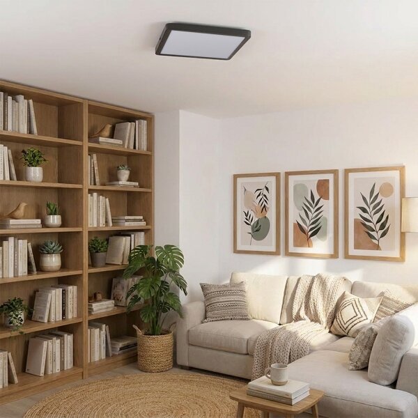 Brilagi - LED димируемо таванно осветително тяло ESTELA SQUARE LED/36W/230V 31x31 cm черно + дистанционно управление