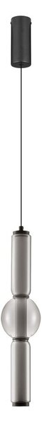 Сиво стъклено LED затъмняващо се висящо осветително тяло ø 12 cm Ulon – Nova Luce