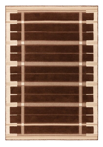 Кафяв/бежов ръчно изработен вълнен килим 120x170 cm – Asiatic Carpets