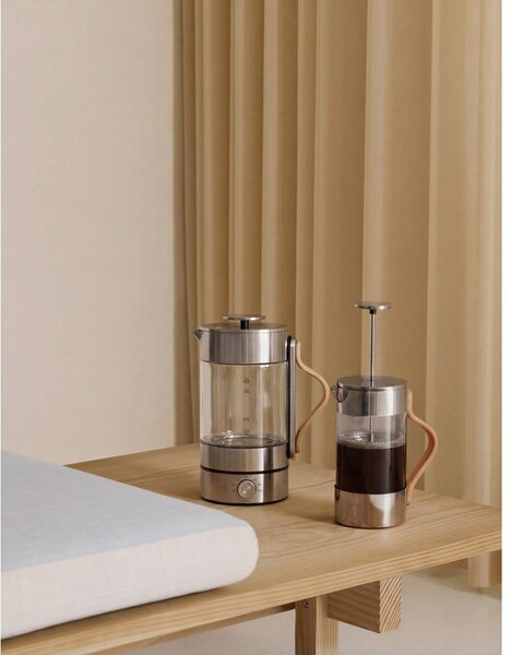 Стъклена електрическа кана в сребрист цвят 1,2 l Emma – Stelton
