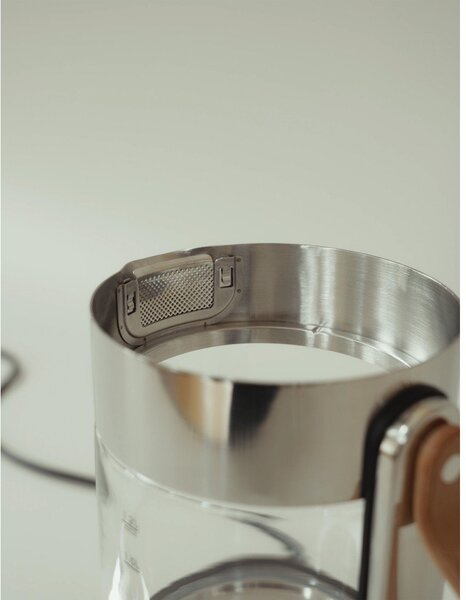 Стъклена електрическа кана в сребрист цвят 1,2 l Emma – Stelton