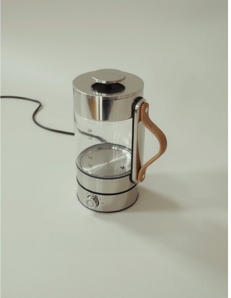 Стъклена електрическа кана в сребрист цвят 1,2 l Emma – Stelton
