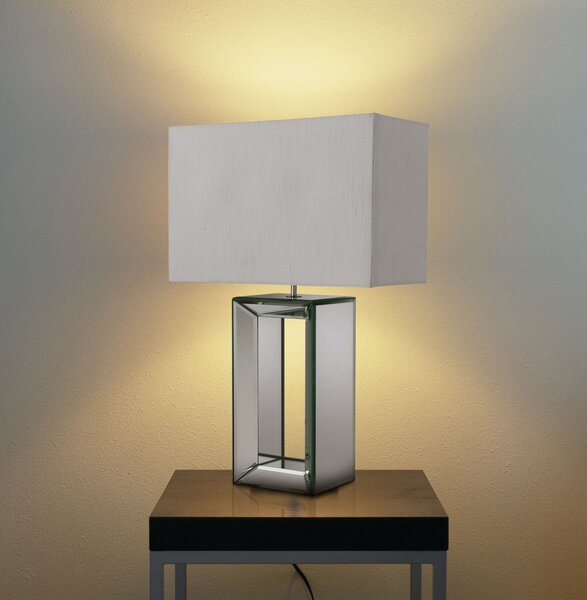 Searchlight Настолна лампа Reflections 58 cm, Прозрачен, Дневна/трапезария, Стъкло, Модерен