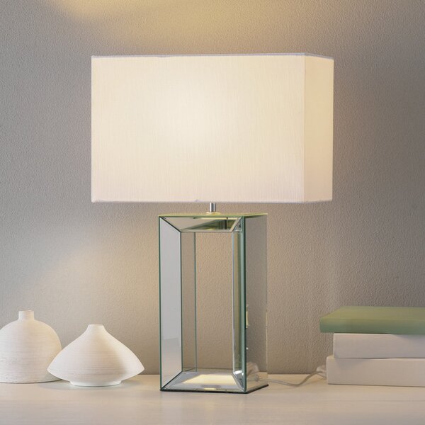 Searchlight Настолна лампа Reflections 58 cm, Прозрачен, Дневна/трапезария, Стъкло, Модерен