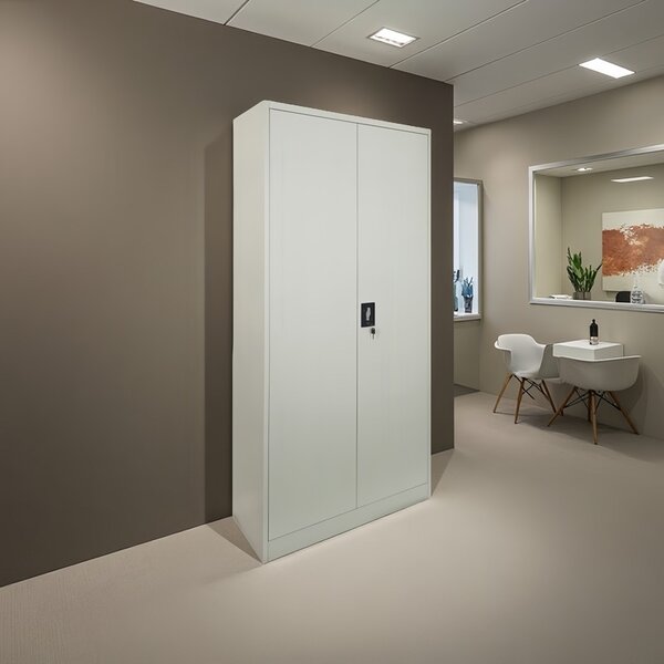 Метален гардероб Ugren Светлосив 90x40x180 см