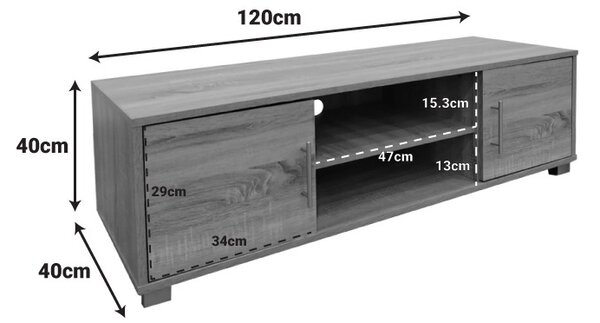 ТВ конзола Serank Кафяв 120x40x40 см