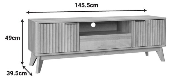 ТВ конзола Hamea Натурален 145x39.5x49 см